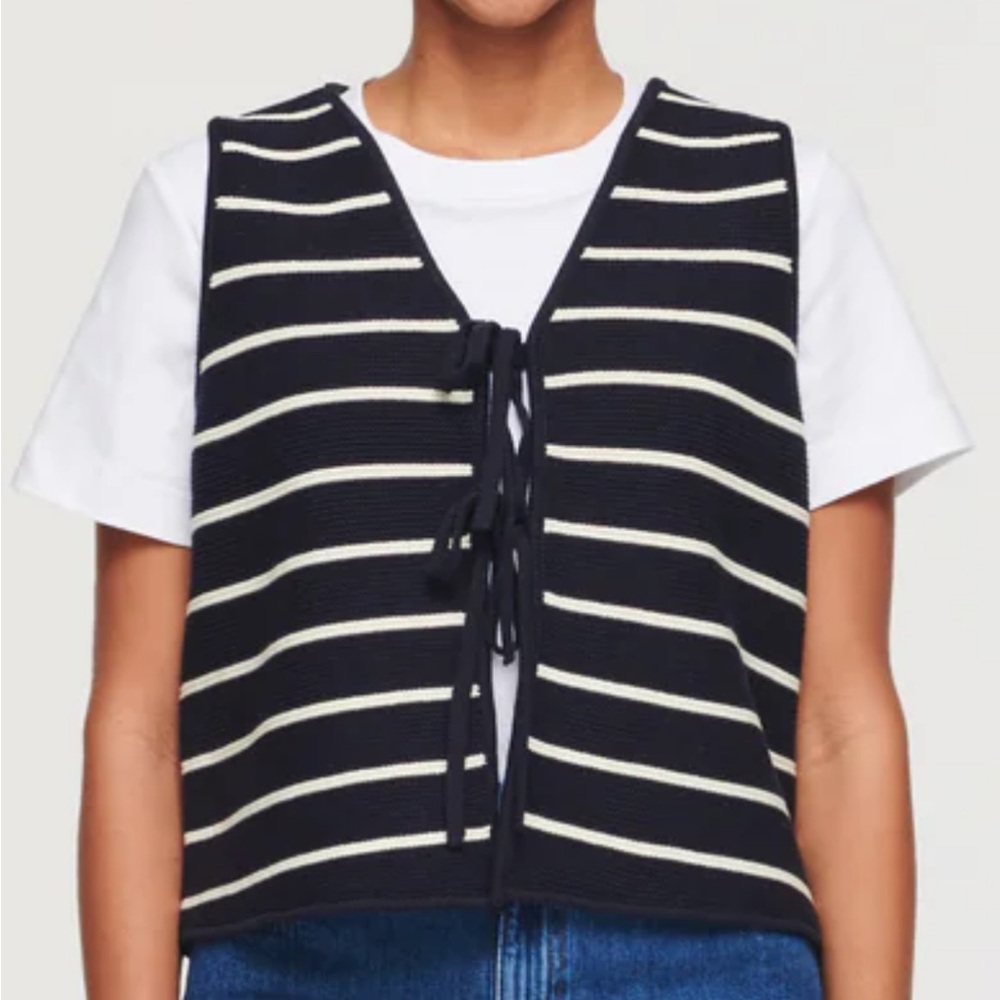 Align Navy Stripe Knit Vest